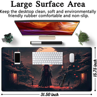 Tapis de Souris Personnalisé Anime XXL Grand, Tapis de Souris de Jeu en Caoutchouc Sublimé Imprimé sur Mesure