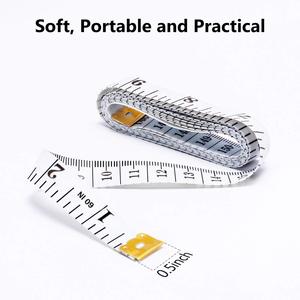 Cinta métrica retráctil para cuerpo negro y juego <span class=keywords><strong>de</strong></span> cinta métrica <span class=keywords><strong>de</strong></span> costura suave blanca, doble cara, 60 <span class=keywords><strong>pulgadas</strong></span> (2 unidades) - Product Image 4