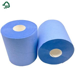 Nhà Máy Trực Tiếp Bán Buôn Bột Giấy Nguyên Chất Mềm Nước Cao Thấm 2 Lớp Màu Xanh Màu Trung Tâm Kéo Thức Ăn Trung Tâm Cuộn Khăn Giấy - Product Image 2
