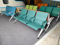 Chaises d'attente modernes en PU de haute qualité, personnalisées, 1, 3 ou 5 places, pour cliniques, cabinets dentaires, bureaux publics, écoles, gymnases