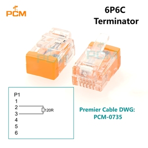 Résistance de terminaison 120 Ohms RJ9 RJ10 4P4C <span class=keywords><strong>RJ11</strong></span> 6P4C RJ12 6P6C RJ45 8P8C Terminateur DMX CANBus RS485 Modbus Condensateur Électrique - Product Image 3