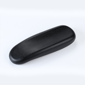 Office Chair Armrest Plastic Black Fixed Minimalist Style 2 Piece Set - Product Image 1