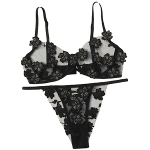 Yicheng Lingerie Sexy Transparente de Haute Qualité, Ensemble de Lingerie Érotique en Dentelle Florale Brodée, String, G-string, Lingerie Intime pour Femmes - Product Image 5