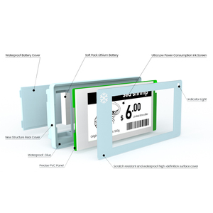 Étiquette électronique <span class=keywords><strong>d</strong></span>'étagère (<span class=keywords><strong>ESL</strong></span>) JINGXIN pour supermarché, stockage frigorifique, encre électronique, 2,4 GHz, pour congélateur, avec étiquette - Product Image 5