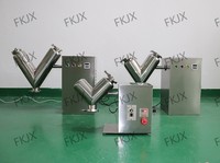 Mélangeur FKJX en acier inoxydable en forme de V avec agitateurs interchangeables, contrôle de vitesse, capacité de séchage de qualité alimentaire pour poudres polyvalentes