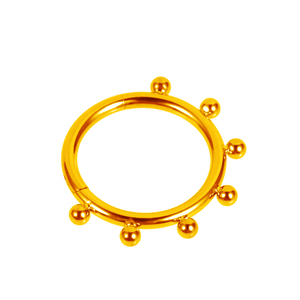 Titan bản lề đoạn Clicker Vòng với bảy quả bóng nhỏ vách ngăn cơ thể xuyên đồ trang sức - Product Image 4