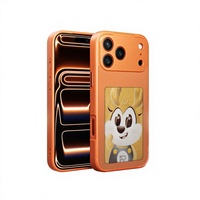 Étui de téléphone intelligent de luxe avec écran E Ink, TPU+PC, antichoc, avec images personnalisables, protection d'écran, sac LED inclus