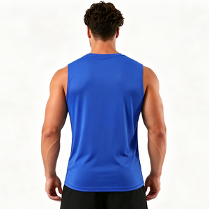 Custom Summer New Style Solid Men's <b>Singlet</b> Sleeveless Sports Tank Top Custom Cotton Spandex <b>Running</b> tank top for Men - Product Image 5