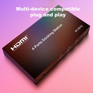 Xput Многофункциональная док-станция с 4 портами, четыре экрана, 4 К60 Гц, независимые дисплеи PD100W, Совместимость с быстрой зарядкой, MacOS - Product Image 2