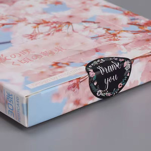 Etiquetas Adhesivas <span class=keywords><strong>de</strong></span> Agradecimiento Personalizadas al por Mayor, Etiquetas Redondas con Diseño Floral Multicolor para Decoración <span class=keywords><strong>de</strong></span> Sobres - Product Image 3