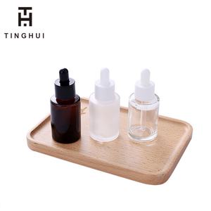 ขวดแก้วใสขุ่นสีเหลืองอำพันทรงแบนขนาด 20 มล. 30 มล. 50 มล. 60 มล. 80 มล. สำหรับบรรจุเซรั่มน้ำมันหอมระเหย พร้อมหลอดหยด ลดราคาพิเศษ - Product Image 2