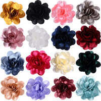 Vente chaude Satin Artificielle Nouveau Design Tissu Robe De Mariée Diy Fleurs Mariée Cheveux Voile Vêtements Tête Porter Décoration Fleur