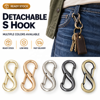 Mousqueton pivotant léger et durable de 25 mm, boucles en métal noir pour porte-clés Jet Tag, mousqueton forgé à double verrouillage pour le travail