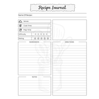 Buku Catatan Resep Spiral Kustom Bersampul Keras, Jurnal Memasak Kosong untuk Catatan Resep Kue Keluarga