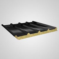 Panneaux sandwich en laine de roche, isolation ignifuge pour chambre froide, utilisation hôtelière, panneaux de toiture et de mur en acier et aluminium, insonorisants