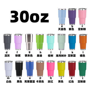 Gobelet de voyage isotherme en acier inoxydable, sans BPA, avec couvercle coulissant et paille, revêtement poudré, isolation sous vide, 30 oz, design minimaliste - Product Image 3