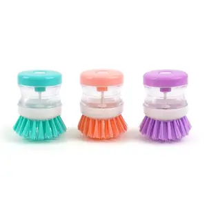 Small Press Type Automatic Filling Kitchen Innovative Multi-functional Tool Plastic Cleaning Brush