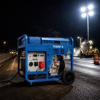 Générateur diesel Yuchai 8 kW YC8GF-3 10 kVA à prix d'usine, groupe électrogène diesel portable de type ouvert avec roues