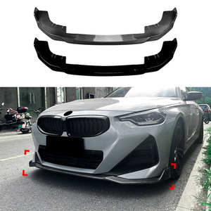 Amp-Z Front Lip Spoiler For Bmw 2 Series Coupe G42 M Sport 2022 Carbon Fiber Texture Matte Finish Tuning Style - Product Image 1
