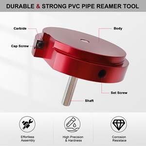 PVC Pipe <b>Reamer</b> Set 1 To 4 Inch Sch 40 Manual Expanding Tool For Plastic Pipe Fitting - Product Image 5