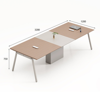 Table de conférence moderne et simple, poste de travail de bureau, table de formation et de discussion, ensemble table et chaises pour espace de bureau