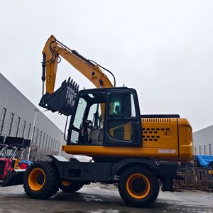 Excavatrice sur pneus Jasontop 14 tonnes, machine de terrassement hydraulique pour chantier de construction - Product Image 1