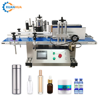 Applicateur d'étiquettes automatique pour surface supérieure et inférieure de bouteilles coniques électriques de table, pour tubes, boîtes de conserve, verre, papier, double face