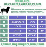 Wegreeco Couches lavables et réutilisables de qualité supérieure pour chien femelle (Petit/Moyen/Grand) - Lot de 3 résistantes à la chaleur