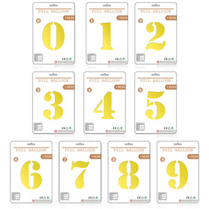 Số Thẻ Bóng Bay Số Trang Trí Tiệc Cá Nhân Bóng Bay Số Kim Loại Helio Para Globos De Numeros - Product Image 2