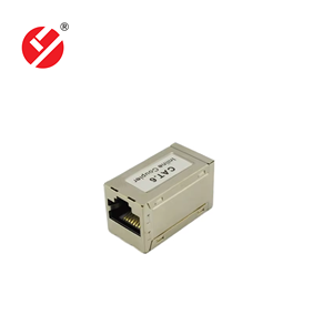 LIYUAN Silver Cat6 RJ45 Coupleurs <span class=keywords><strong>LAN</strong></span> en ligne métalliques blindés Ethernet Patch Cable Extender Connectors <span class=keywords><strong>LY</strong></span>-SB42-S6 - Product Image 1