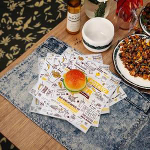 Wholesale Custom Four-Color Printed Biodegradable Recyclable <b>Greaseproof</b> Food Grade Packaging <b>Paper</b> for Sandwiches Burgers - Product Image 2