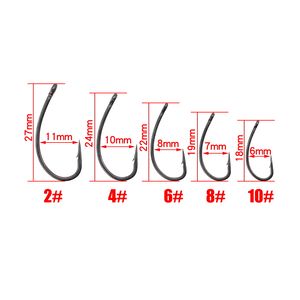 Hameçons de pêche à la carpe <span class=keywords><strong>Hirisi</strong></span> avec oeil Micro barbe hameçons de pêche en acier à haute teneur en carbone revêtus de PTFE X915 - Product Image 6