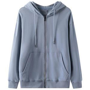 Sweat à capuche oversize unisexe Y2K Streetwear 2025 en molleton français avec fermeture éclair - Logo personnalisé, veste à capuche vierge, sweat-shirt décontracté à fermeture éclair doux - Product Image 4