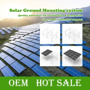 Ground Solar Energy Bracket Pv Ground Mounting Structures System With Ground Screw