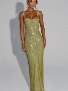 Alibuy <span class=keywords><strong>Robe</strong></span> Bretelles Sexy Paillettes Diamant Maille à Bandoulière Tendance Vêtements Femme Agent d'Achat - Product Image 5