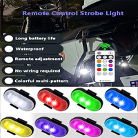 Lumière Stroboscopique avec Télécommande, Recharge USB, Lumière Avertissante LED RGB pour Avion, Moto, Voiture