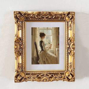 <strong>Ornate</strong> Gold Baroque Antique Luxury <strong>Photo</strong> Resin <strong>Frame</strong> 23x18cm 5x7cm Glass Front Eco-Friendly Handmade Wall/Tabletop Mount - Product Image 6