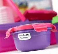 Étiquettes personnalisées en PET imperméables pour contenants alimentaires