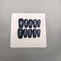 Faux ongles à presser élégants et magnifiques, faits à la main, durables et réutilisables, fournitures pour ongles, vente en gros