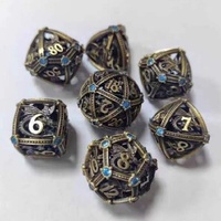 NOUVEAU STYLE Dés en métal creux rond en pierre précieuse unique Dragon DND 16 mm 12 couleurs pour jeux de société RPG Cadeaux