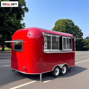 Remorque alimentaire rétro traditionnelle et épurée avec panneaux en aluminium poli pour cuisine mobile et barbecue - Product Image 3