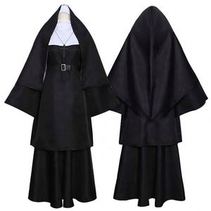 Nuevo Diseño de Disfraz de <span class=keywords><strong>Monja</strong></span> Tradicional para Mujer Adulta para Halloween y Mascaradas Inspirado en <span class=keywords><strong>la</strong></span> <span class=keywords><strong>Monja</strong></span> de TV y Cine - Product Image 2