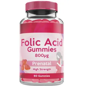 Folsäure-Ergänzung für weibliche Fruchtbarkeit Folsäure-Gummi Pränatale Gummis Vitamin B9 Folsäure-Gummis