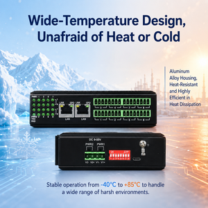 ตัวแปลง DIN Rail 8 ช่องสัญญาณ RS232 RS422 RS485 เป็น 2 พอร์ต 100M Ethernet พร้อม SSL MQTT Modbus <span class=keywords><strong>TCP</strong></span> - Product Image 3