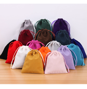 Small Recyclable Velvet Gift Bags for Jewelry Makeup Gemstone Necklaces <b>Rings</b> & Bracelets Packaging with Stamping - Product Image 6