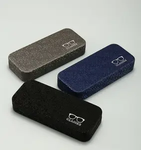 New Arrival Hard Shell Eyeglasses Case Linen Fabrics Large Sunglasses Case