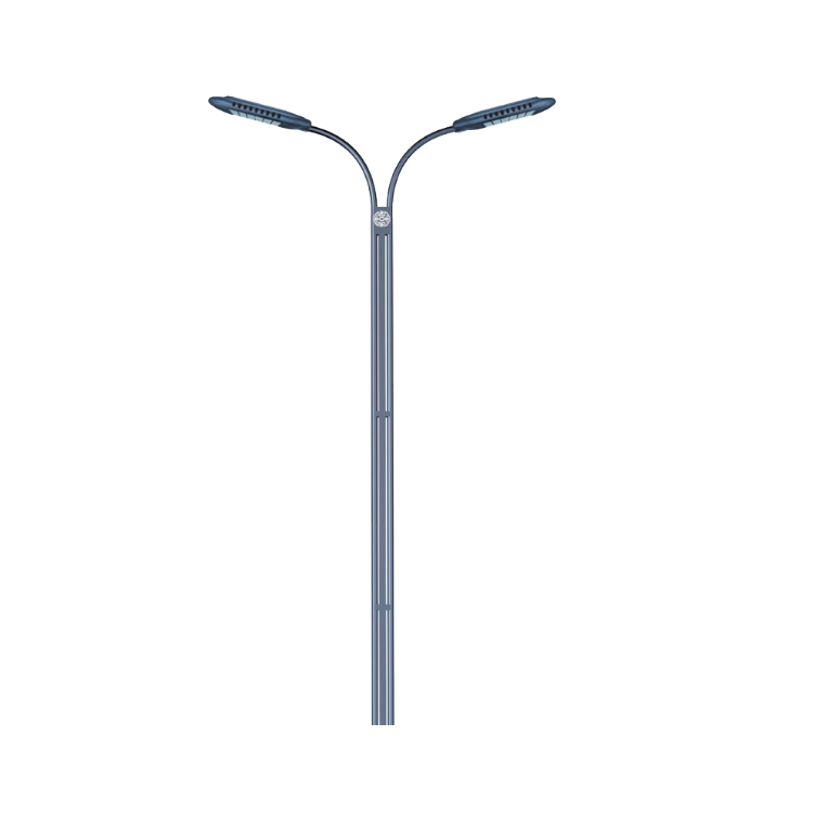 Bosiwei Outdoor Double Arm 10m Galvanized Solar Street Light Pole