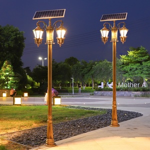 <b>Solar</b> LED Garden Light Double Head IP65 Outdoor Path <b>Lamp</b> Warm White Light Light Sensor Control 10-Year Warranty for Courtyard - Product Image 2