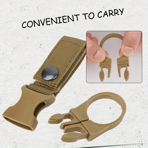 Clip de fixation pour bouteille d'eau, boucle en plastique à dégagement rapide, accessoire pour sac à dos, boucle de suspension pour bouteille d'eau de camping en plein air, mousqueton - Product Image 3