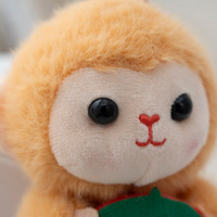 15cm Fruit Singe En Peluche Porte-clés Jouet Peluches Poupée Pêche Fraise Banane Porte-clés Griffe Machine Poupée Peluche Gorille Porte-clés